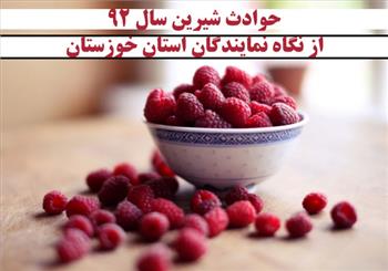 شیرین ترین حوادث سال92ازنگاه نمایندگان خوزستان شیرین ترین حوادث سال92ازنگاه نمایندگان خوزستان